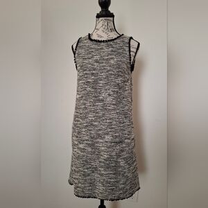 LOFT Ann Taylor Cotton Blend Chanel Style Dress Size Small Donegal Bouclé EUC